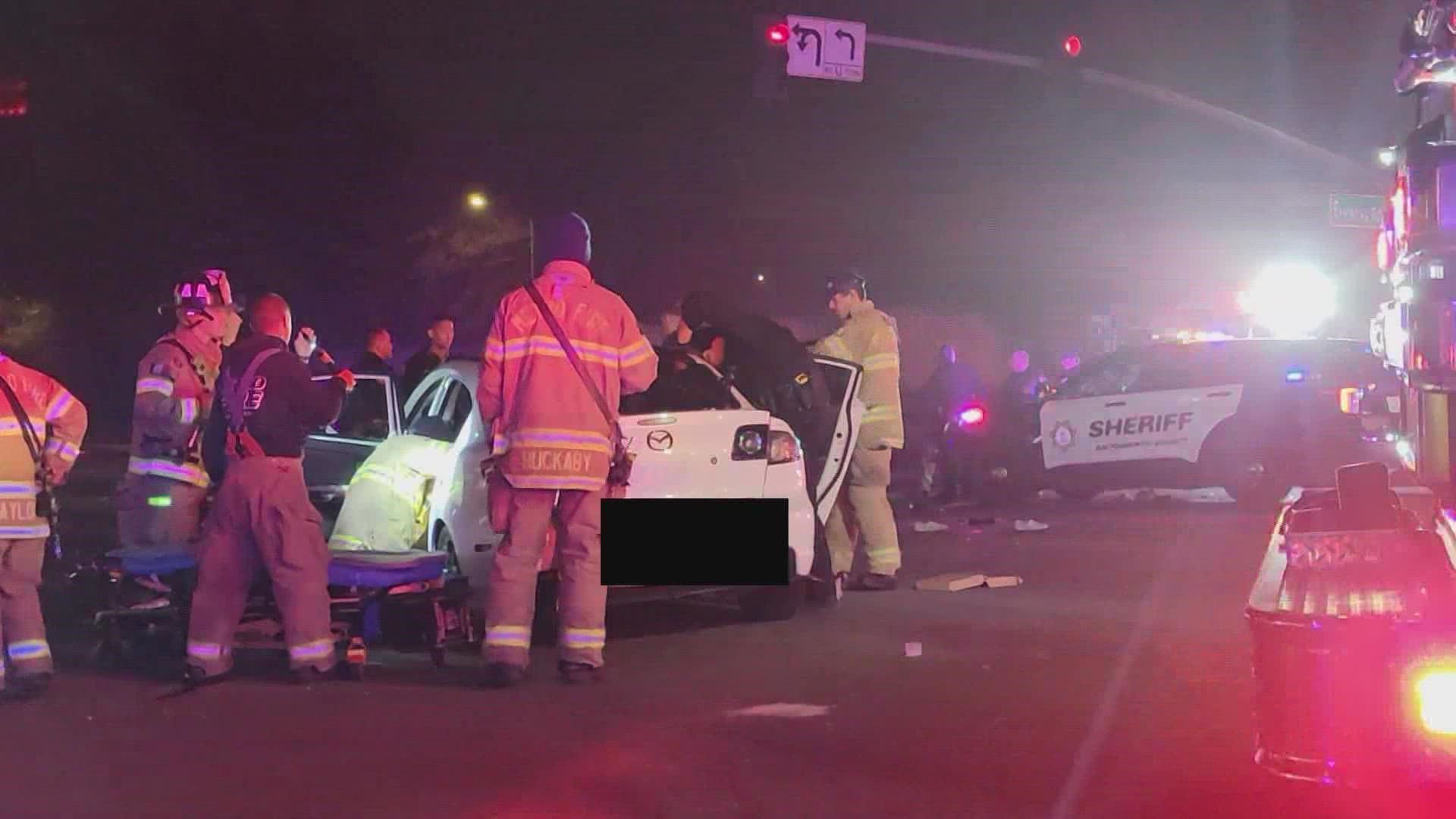 The crash happened around Thursday morning at 2 a.m. on Elverta Road and Watt Avenue in Antelope.