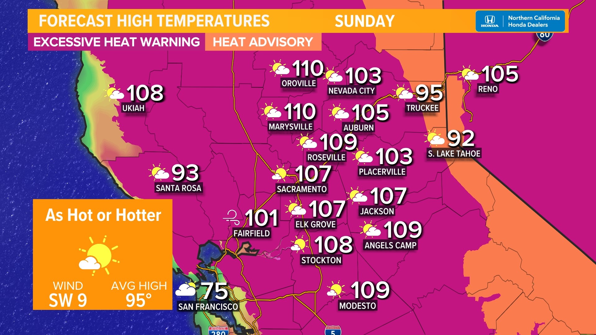 California Heat Wave Forecast What to expect Sunday