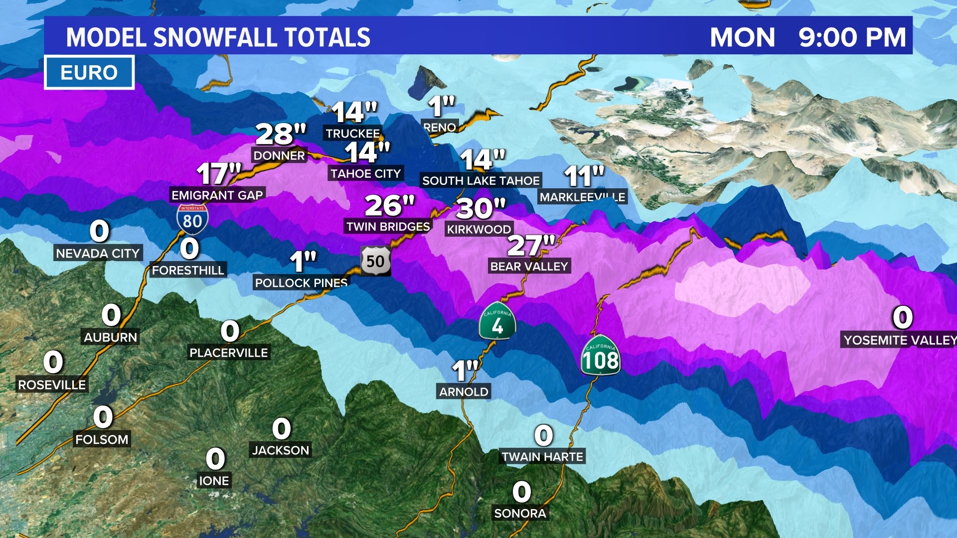 Snow, Rain Sweeping Through Northern California | Timeline | Abc10.com