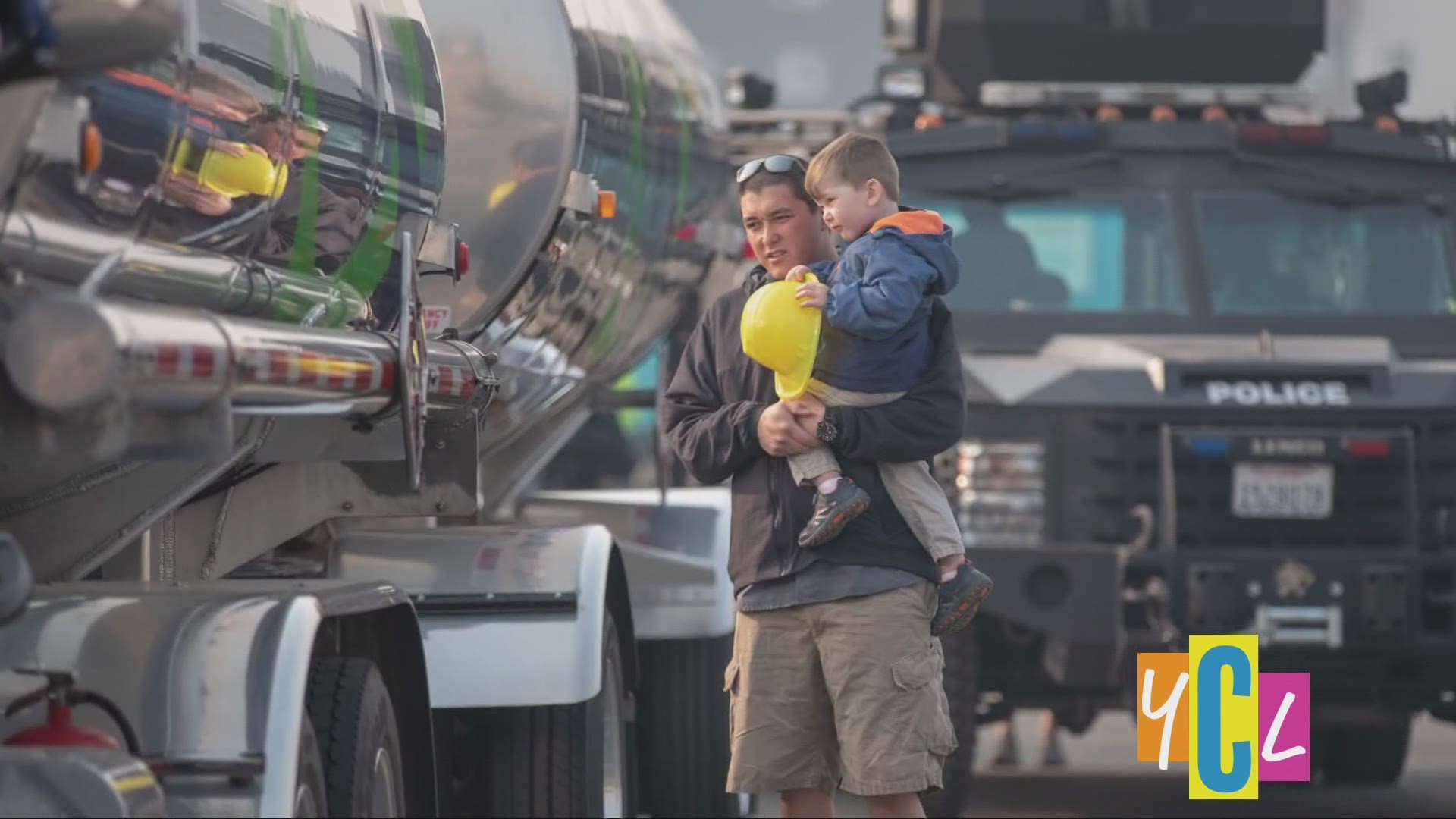 Kids can learn all about 50 trucks, ring the bell, honk the horn, climb on them, and talk to the owner of the truck and learn more about that career.