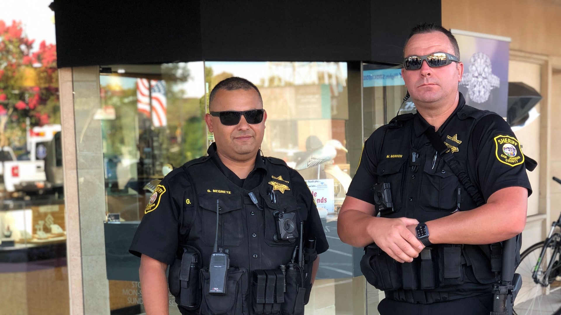 National tragedies have prompted a first-ever move by the San Joaquin County Sheriff's Department as deputies carry rifles at community events to deter threats.