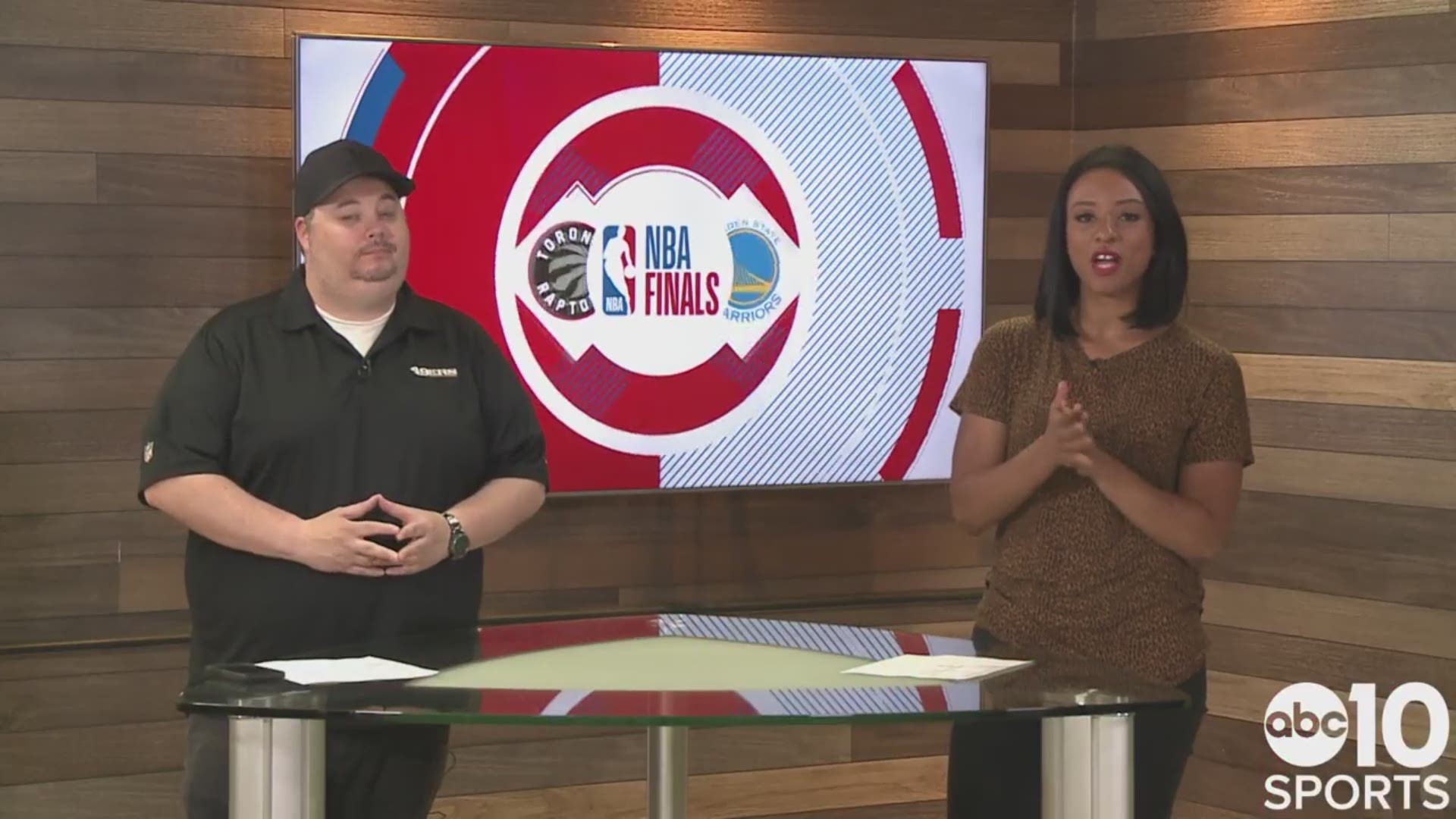 ABC10's Lina Washington and Sean Cunningham react to the Warriors' one-point victory in Game 5 on Monday over the Raptors to force Game 6 in Oakland on Thursday, trailing Toronto in the NBA Finals 3-2, and Kevin Durant's comeback cut short as he leaves the game with an Achilles injury.