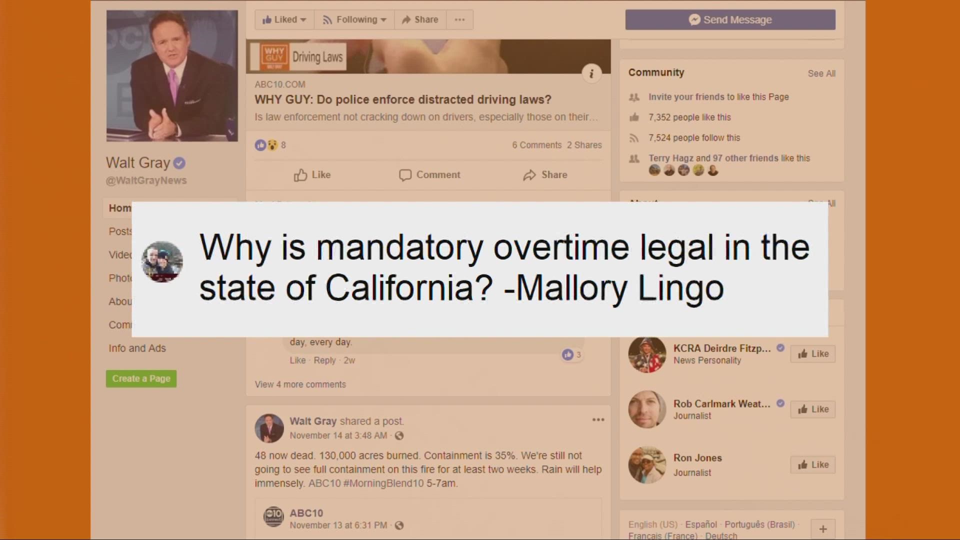 Why is mandatory overtime legal in the state of California?