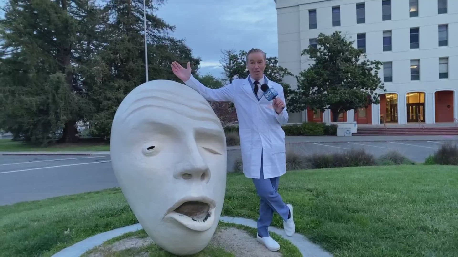 UC Davis celebrates 30th anniversary of Robert Arneson's Eggheads.