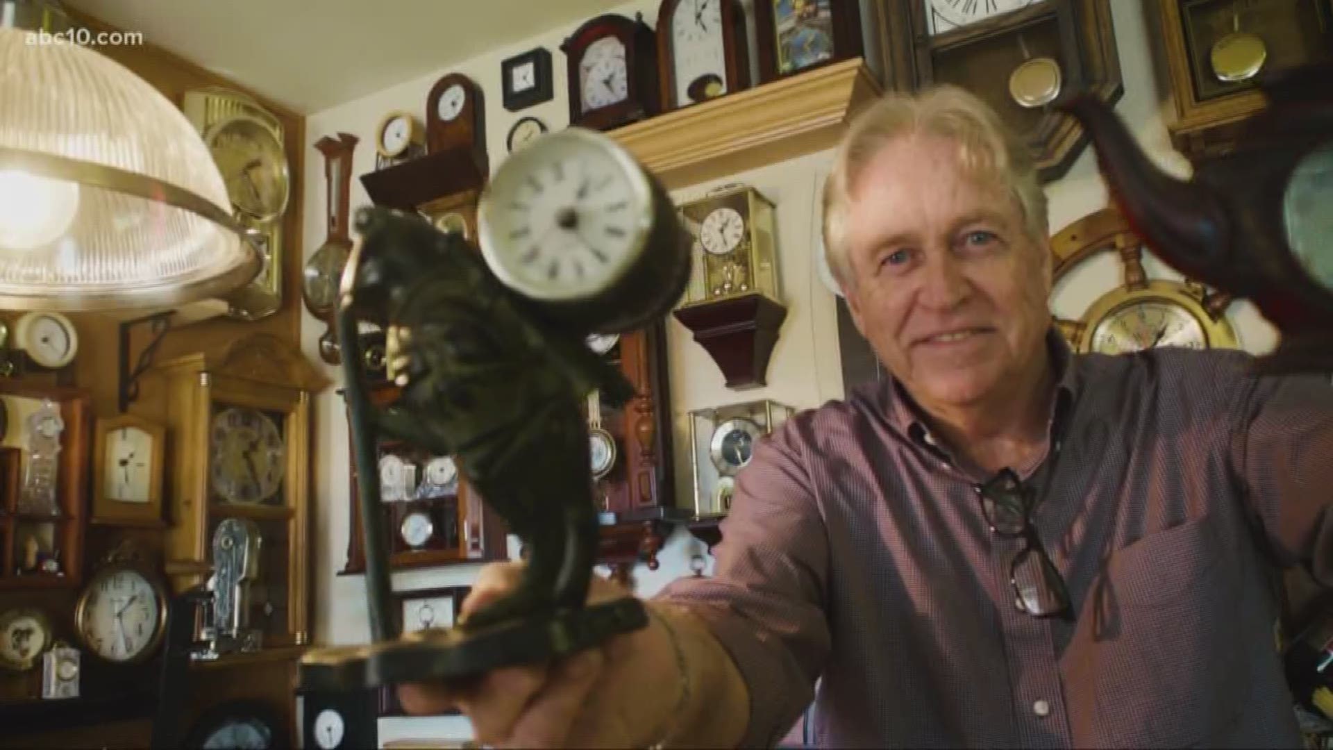 It was time to get a hobby and that's exactly what one Cameron Park man did. They call him the clock man because of his extensive clock collection.