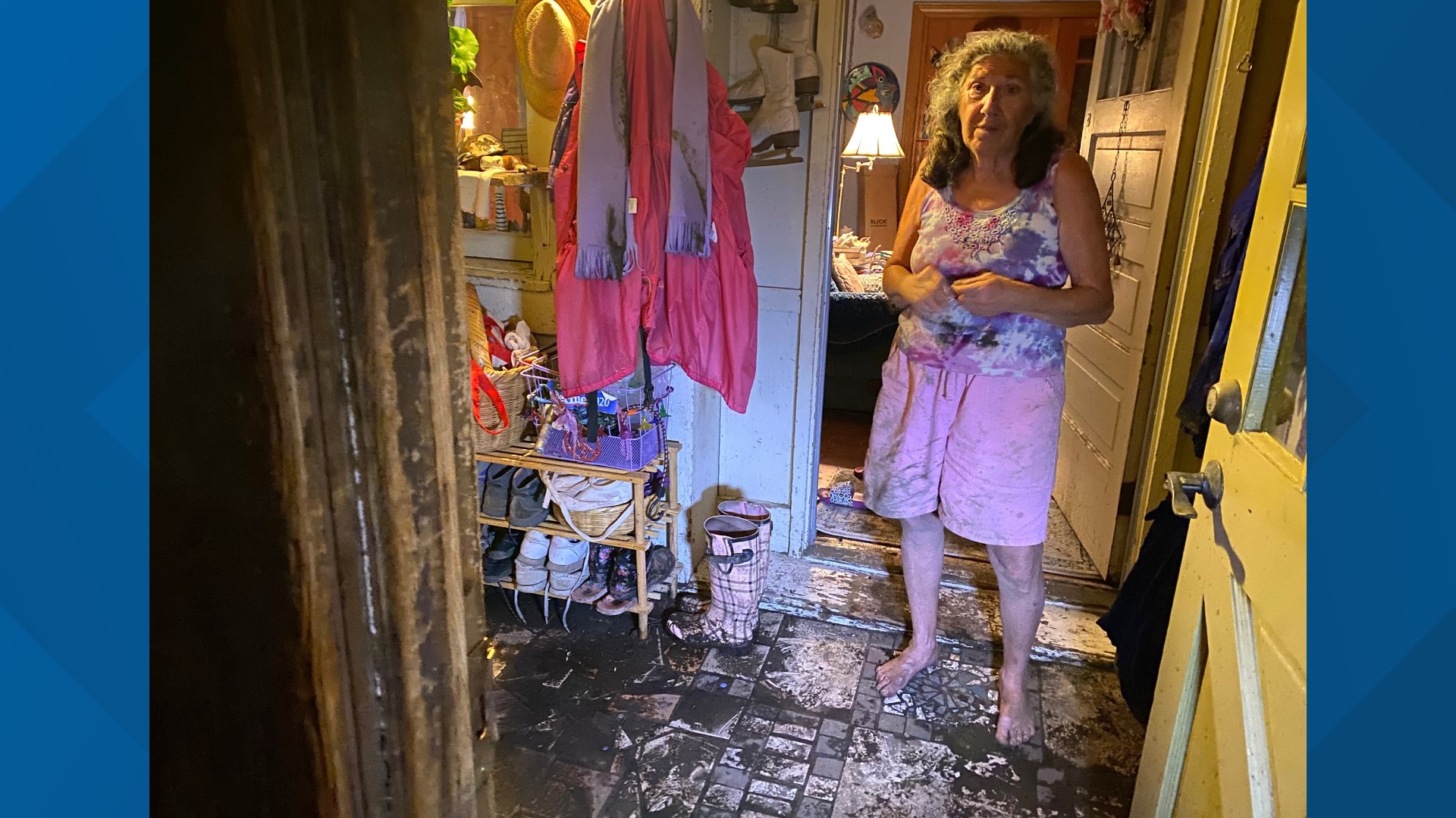 A Markleeville woman's home was devastated by a flurry of rain and flooding that swept through the area.