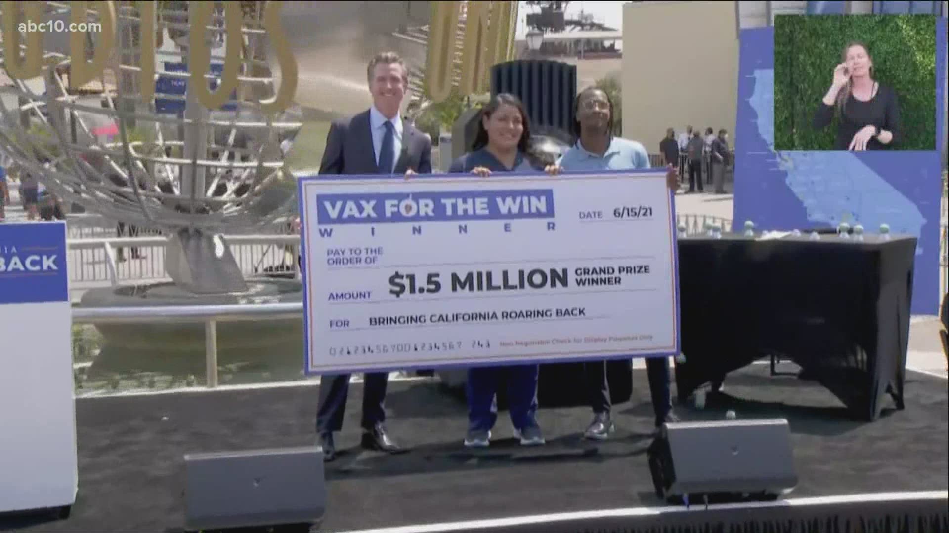 Four people won in the lottery from Los Angeles, one from Sacramento and one from Stanislaus County among others across California.