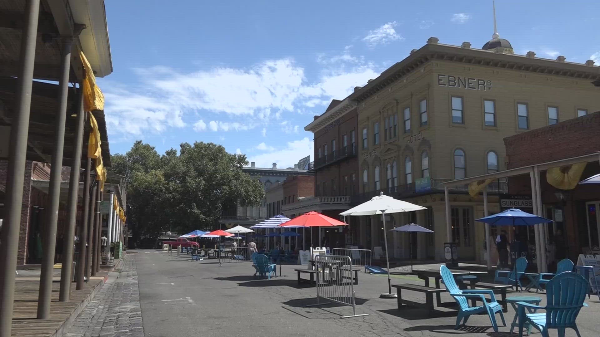 For the next three weeks, no cars will be allowed on K Street in Old Sacramento to encourage people to get outdoors and enjoy the community.