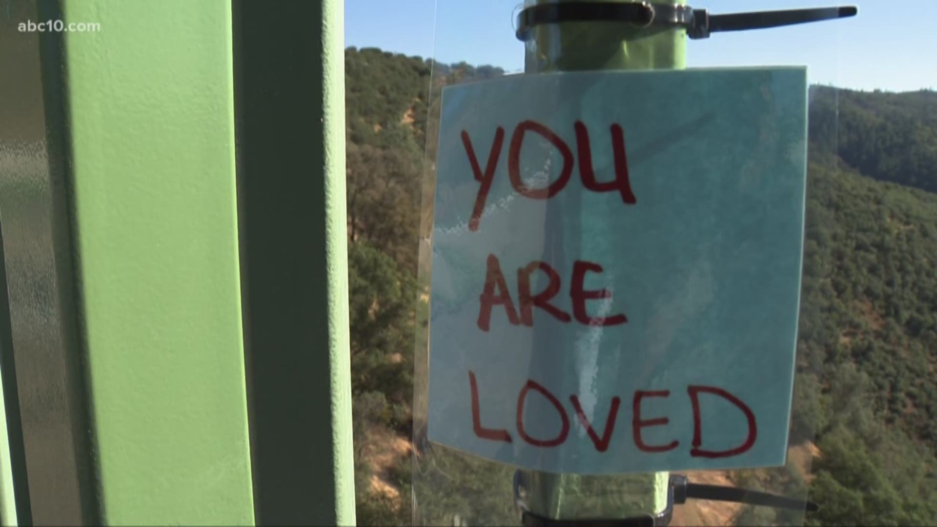 After hundreds of notes filled with loving and inspiring words were ripped off Foresthill Bridge, Brittney and Jon Hendricks are continuing their mission of sending a message to those who are contemplating suicide.