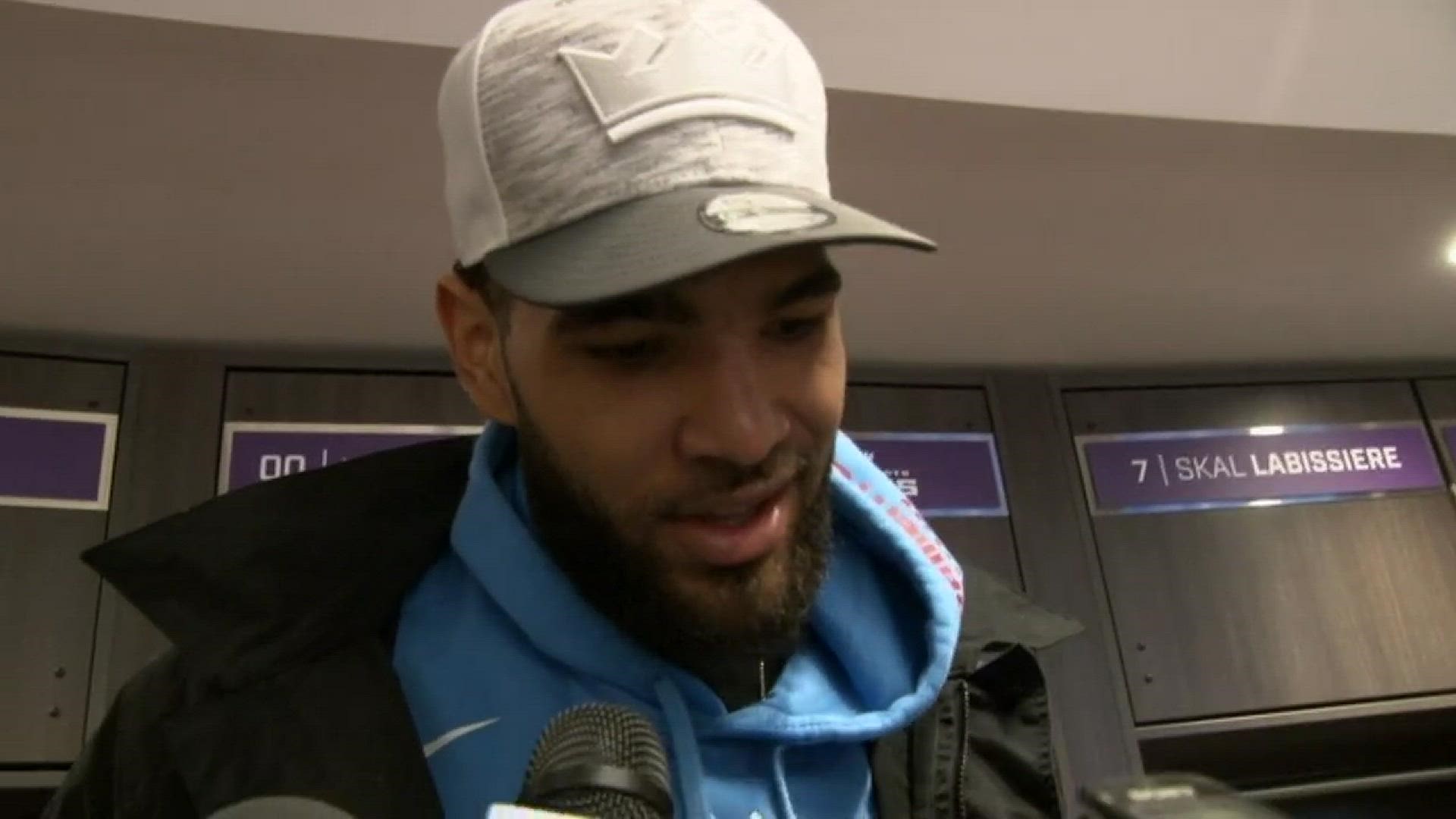 Kings center Willie Cauley-Stein discusses his strategy in trying to defend his former Kentucky teammate Karl-Anthony Towns, following Monday's loss to the Minnesota Timberwolves.