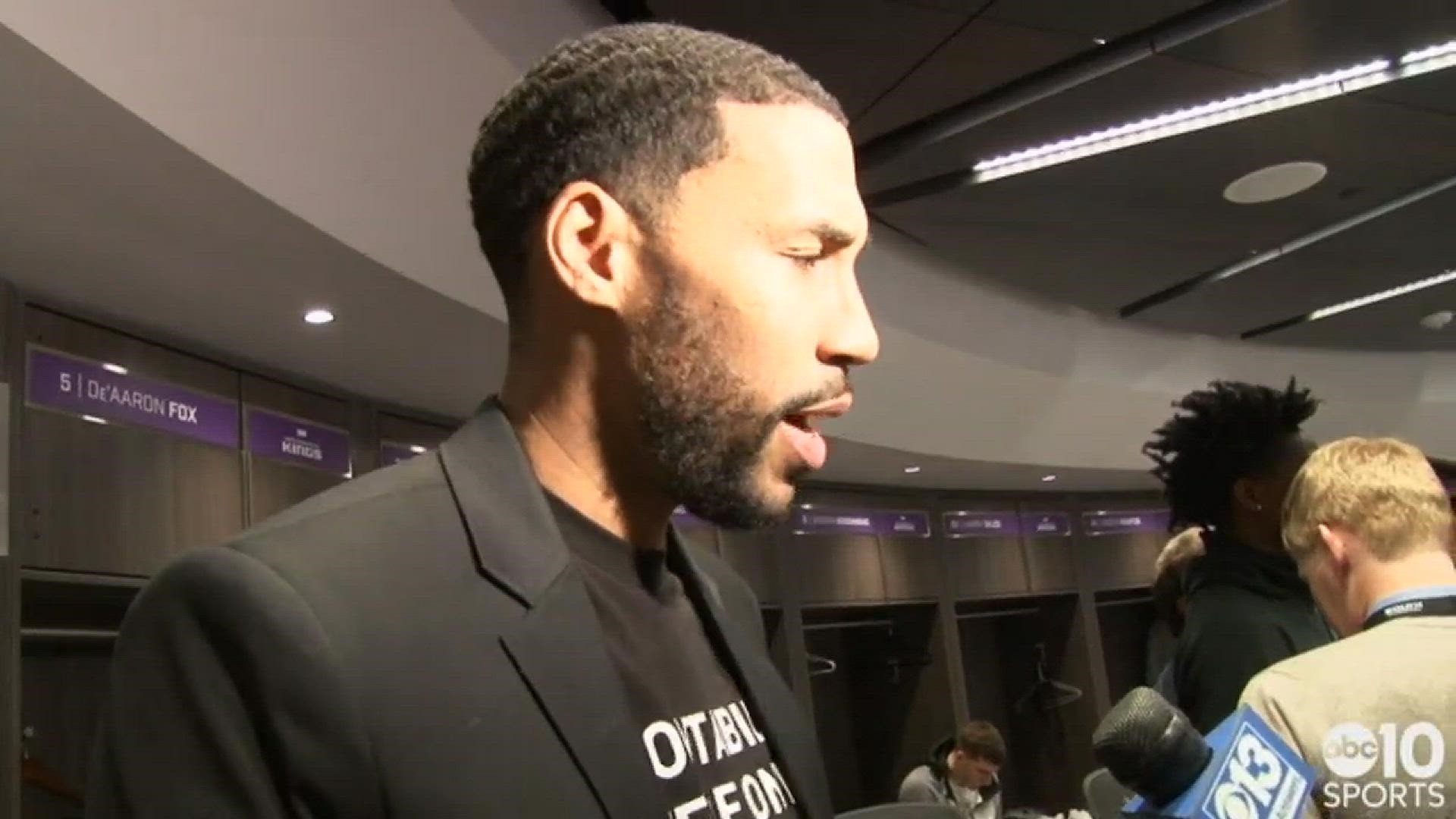 Kings forward Garrett Temple talks about the team's decision to wear shirts honoring the memory of Stephon Clark, who was killed in a police shooting in Sacramento last week.