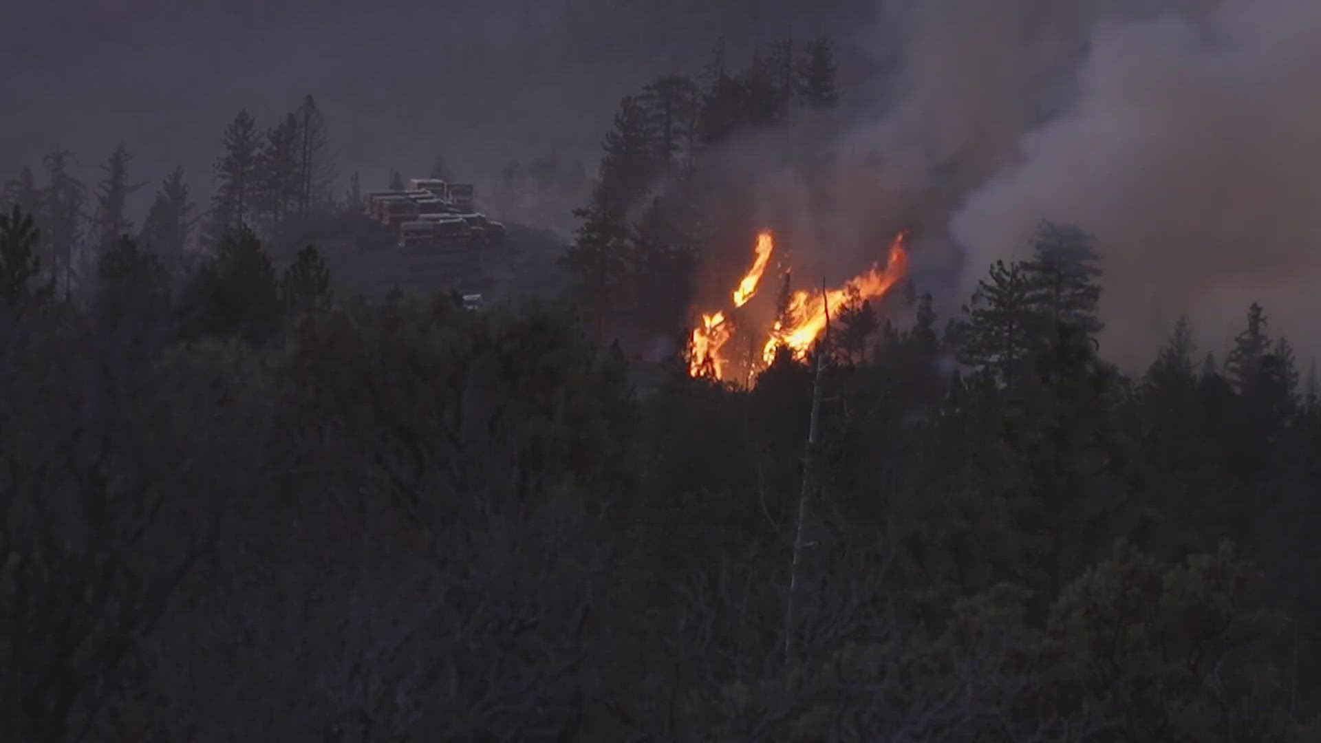 There's an evacuation order for neighborhoods north and northeast of the Mosquito Airport to the fire line, according to Cal Fire.