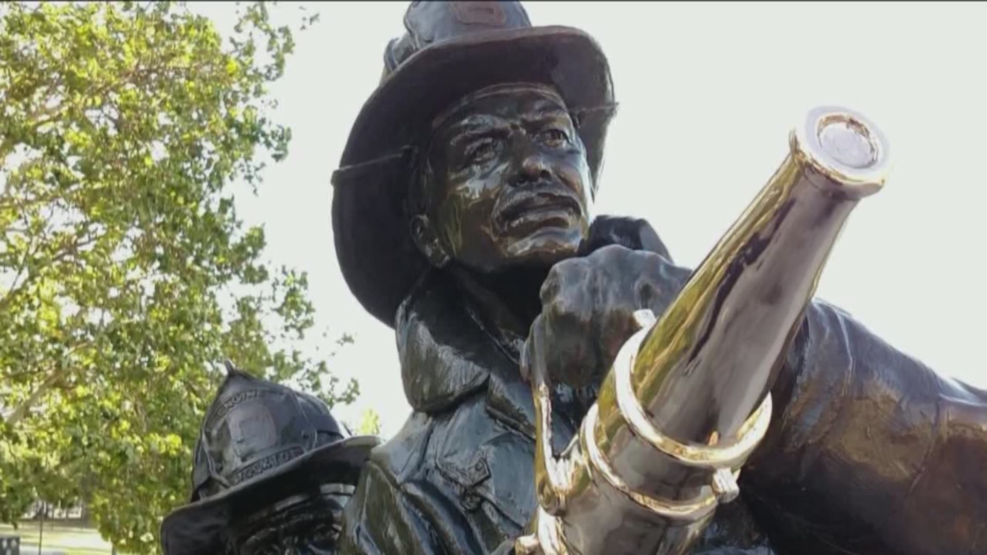 After past efforts to keep a firefighter memorial safe from vandalism, Stockton firefighters had to move it. 