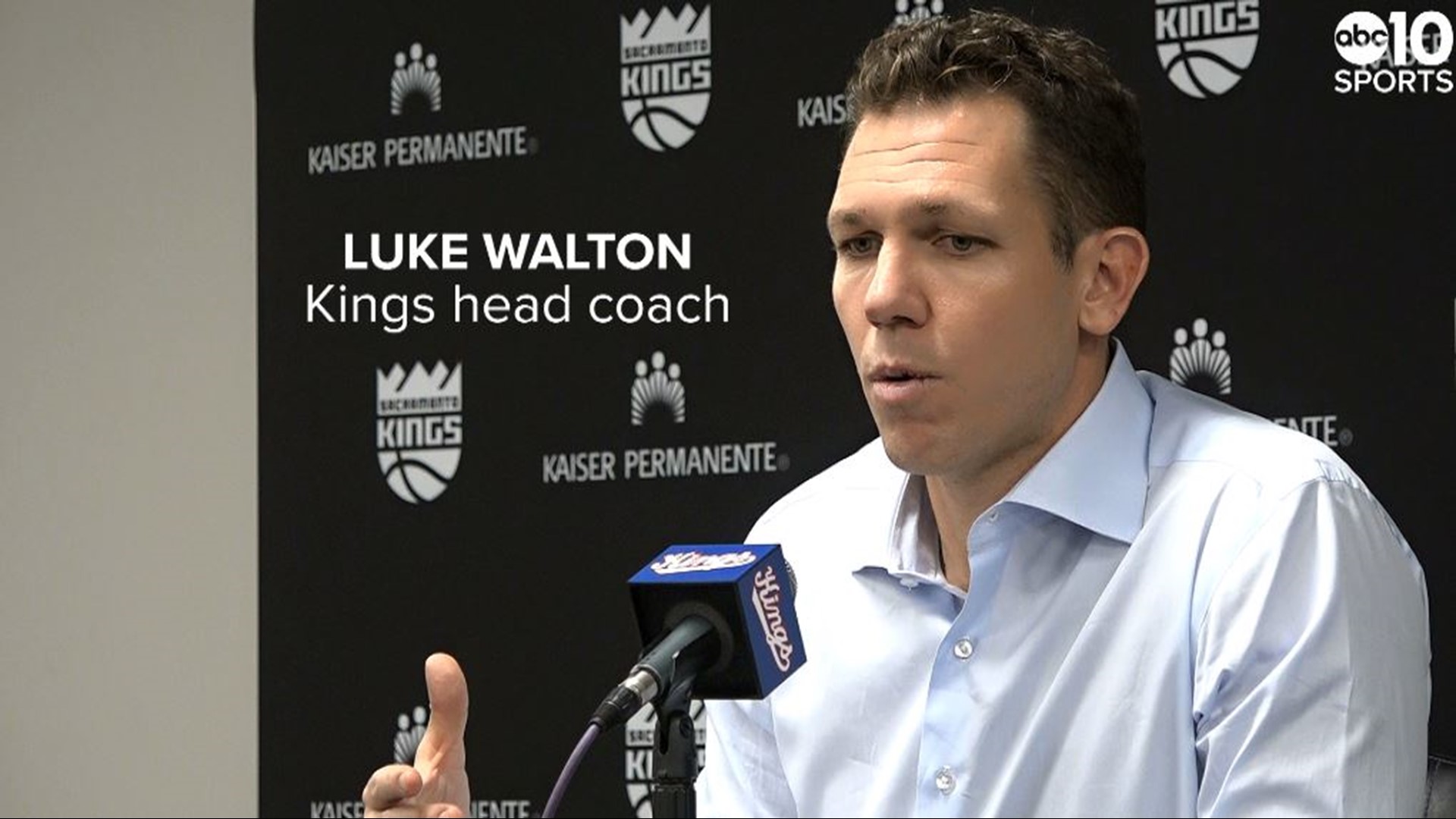 Prior to Tuesday’s game against the Trail Blazers in Sacramento, Kings coach Luke Walton talks about the impact the injury loss of De'Aaron Fox will have on his team