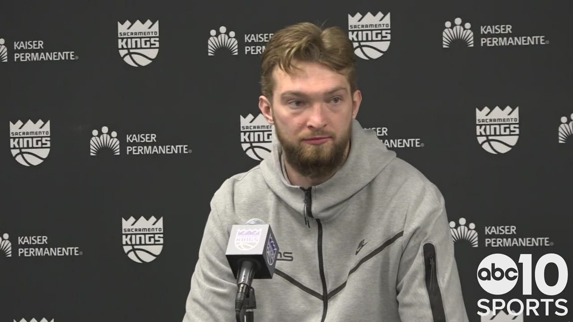 Domantas Sabonis, meeting with the media one day after the season's final game, on the dismissal of interim coach Alvin Gentry and what's ahead for his Kings.