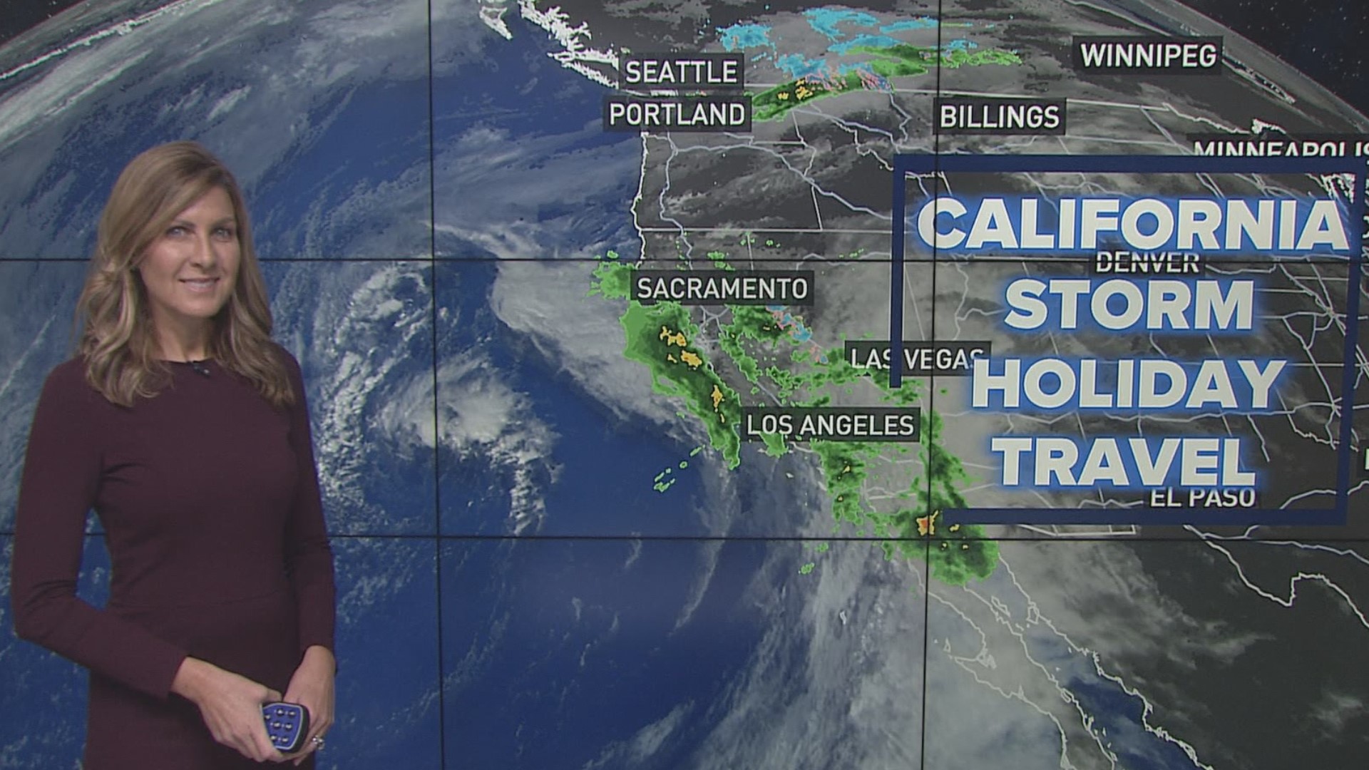 The stubborn weather system off the Pacific Coast will finally move east by the end of the week. This could disrupt early holiday travel.