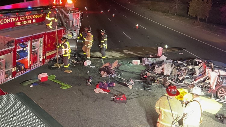 Feds suspect Tesla used automated system in deadly Contra Costa firetruck crash