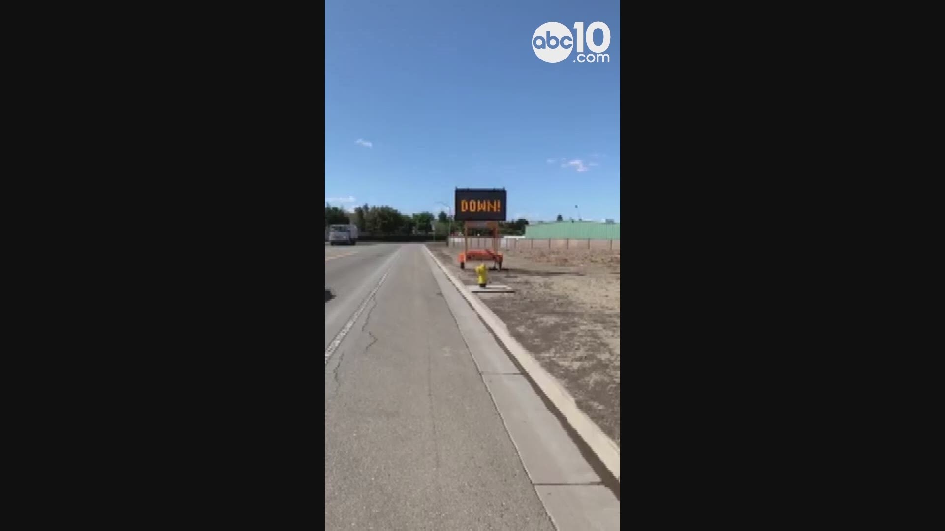 A traffic sign in Tracy caught more attention than usual as it flashed at drivers telling them to “Slow the F**k Down."