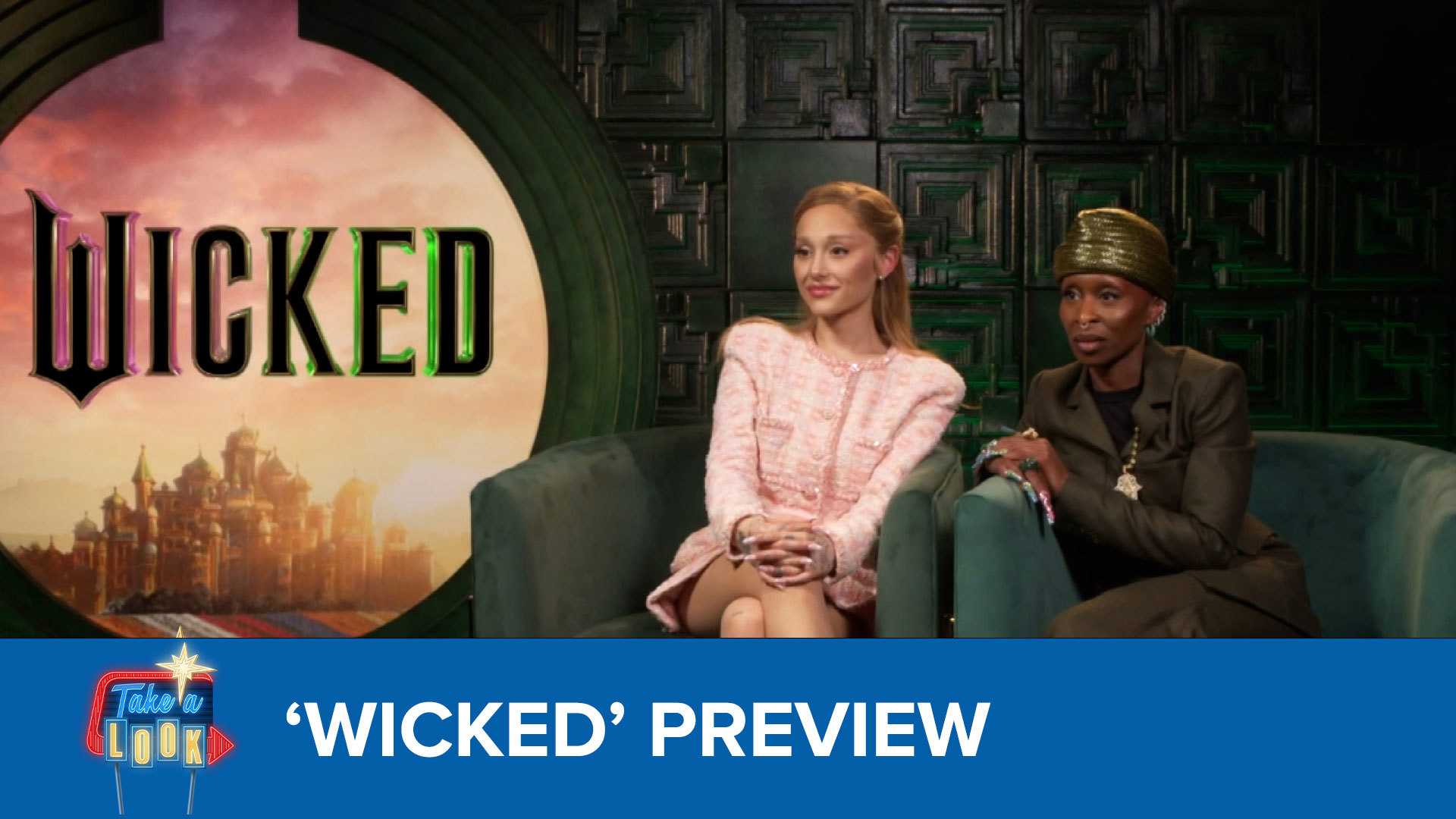 Ariana Grande-Butera, Cynthia Erivo, Jeff Goldblum and the rest of the cast preview "Wicked" with Mark S. Allen.