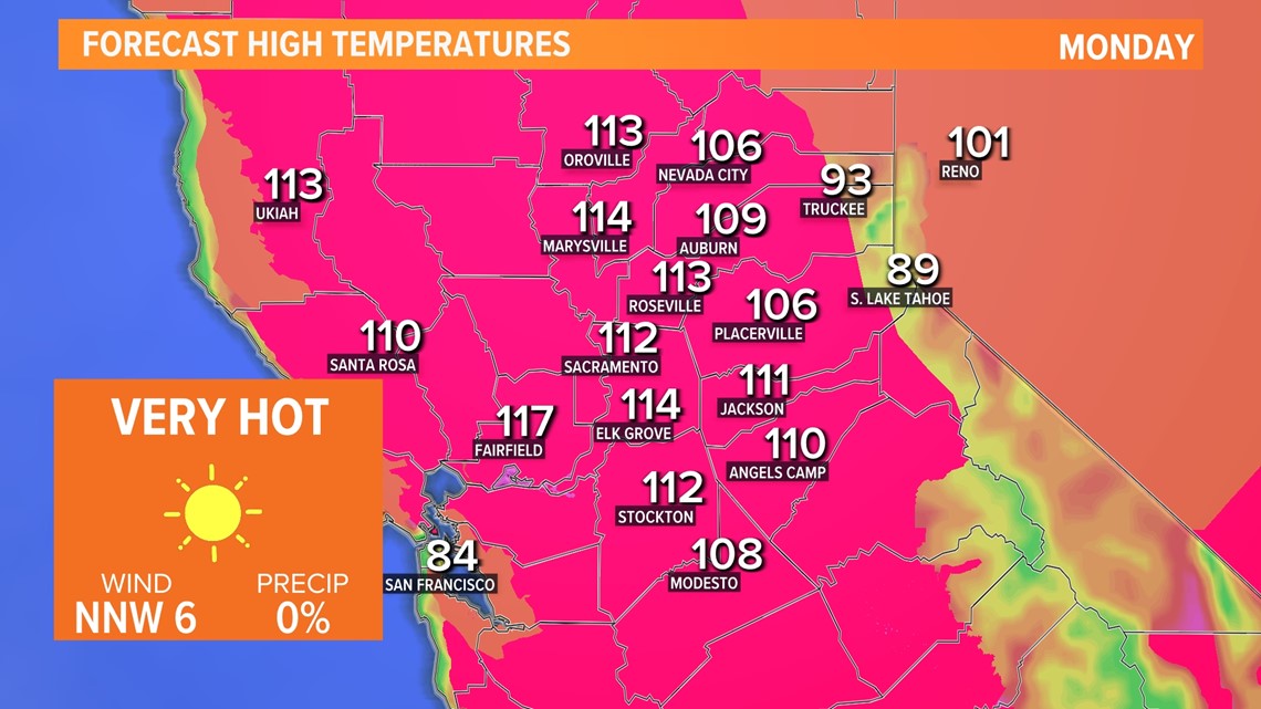 California Heat Wave Extreme temperatures set to break records