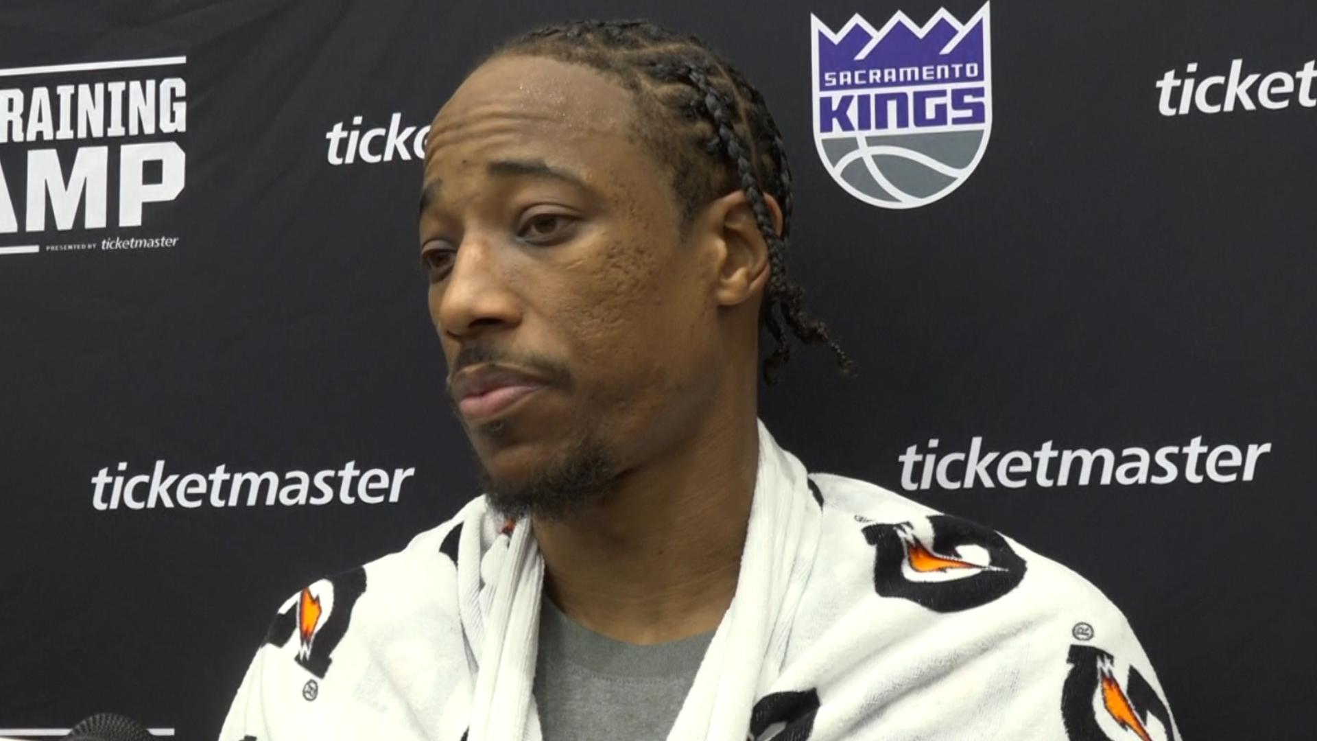 Sacramento King DeMar DeRozan talks about his mental notes so far during the latest training camp session.