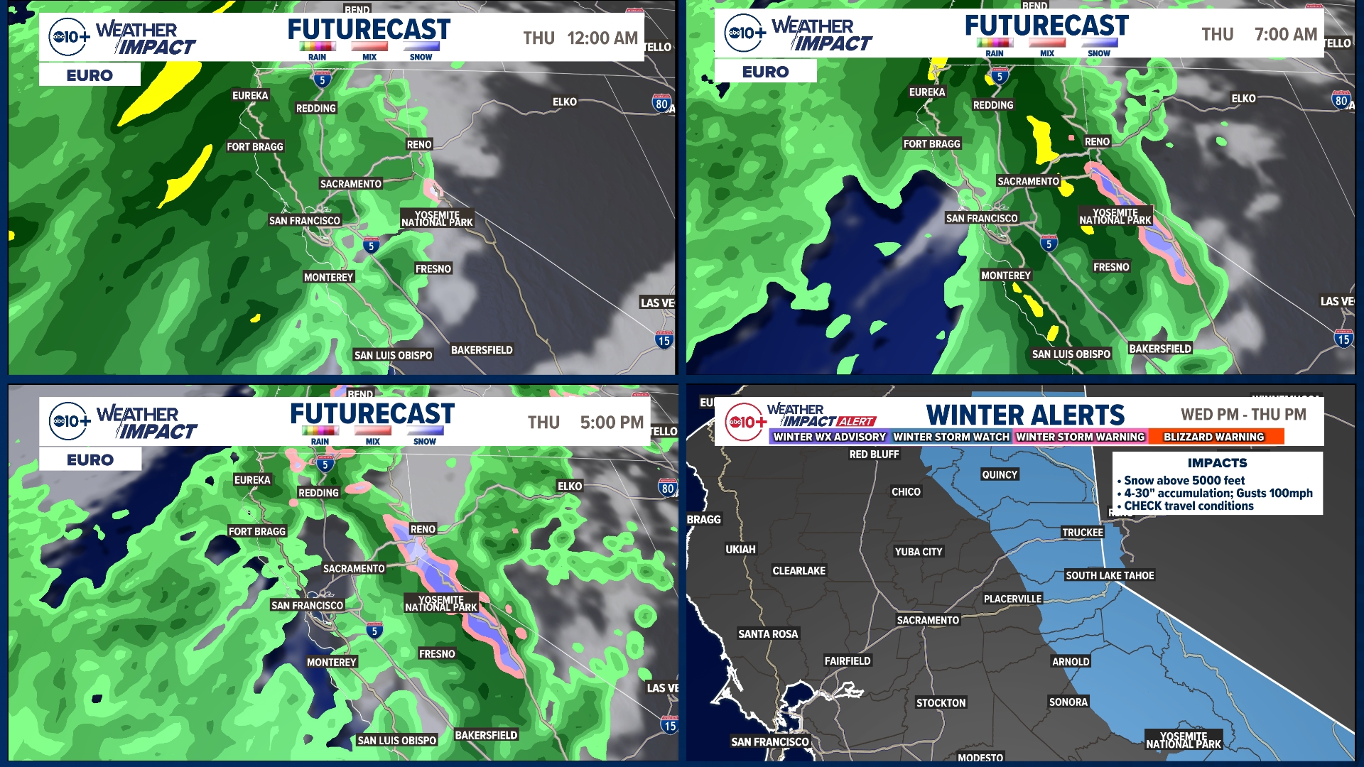 Periods of heavy rain, snow and gusty winds Thursday | Weather Impact ...