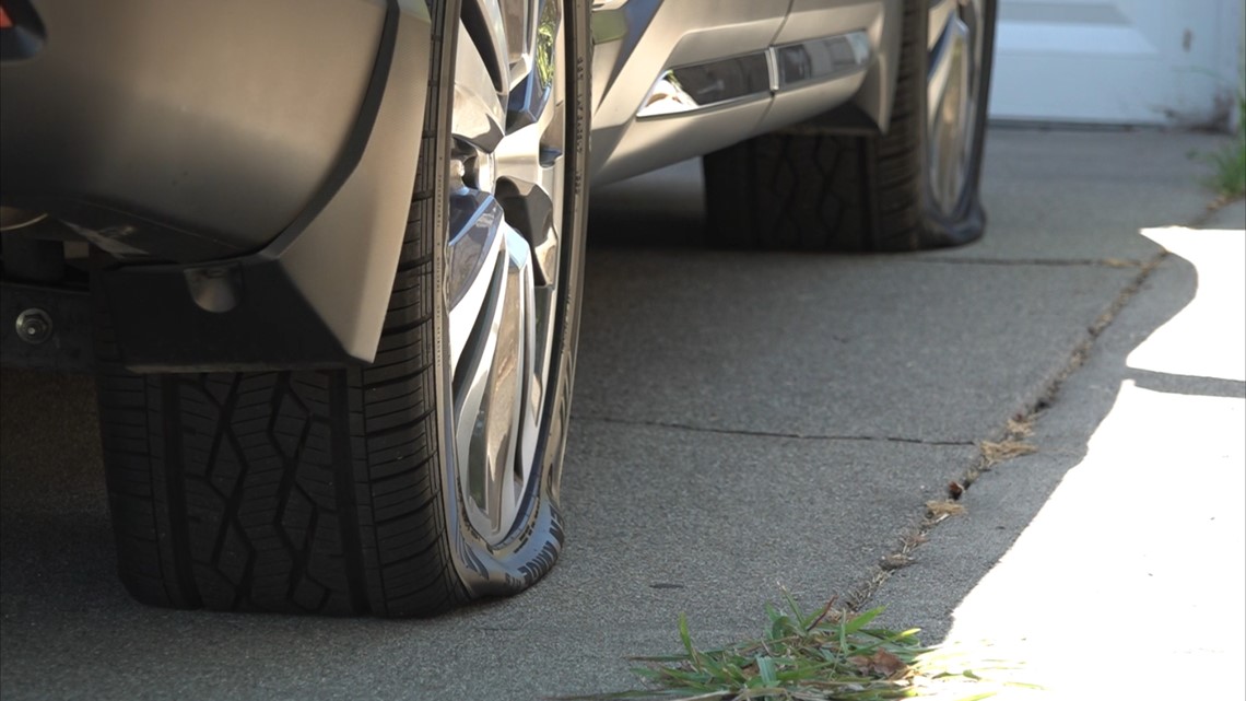 Several cars left damaged after vandal slashes tires in Stockton