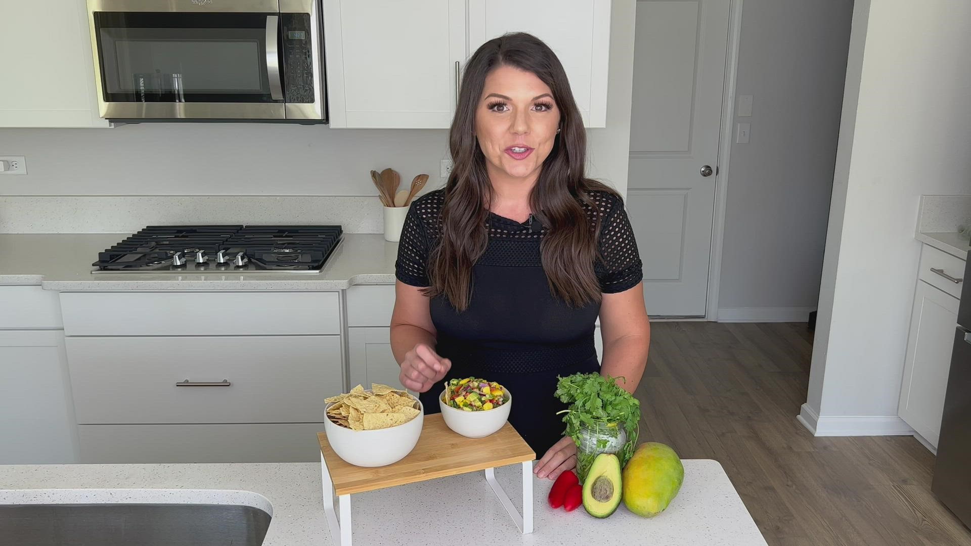 A flavorful and light salsa for a hot summer day. Megan Evans shows a mango salsa for healthy living.