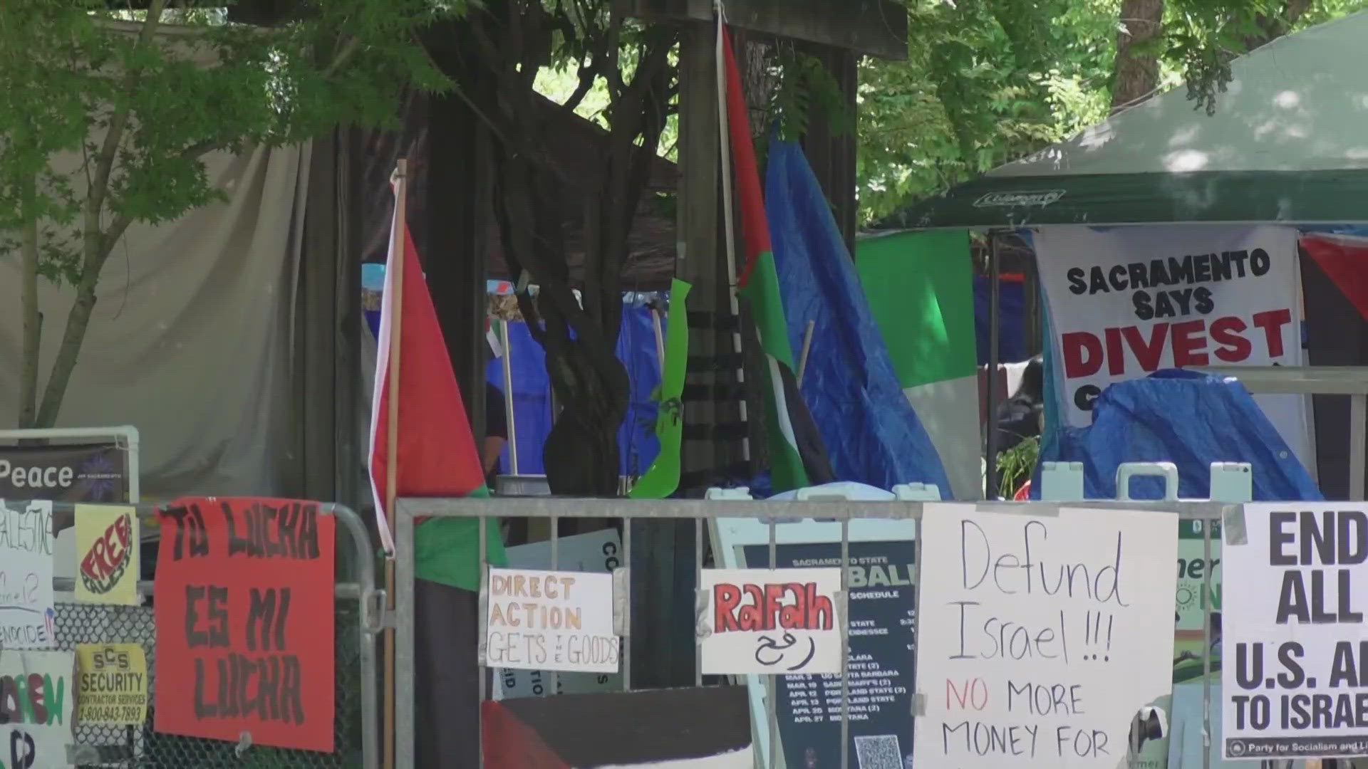 As protests over the Israel-Hamas conflict go into their second week at Sacramento State University, a larger statewide protest is planned for Wednesday.
