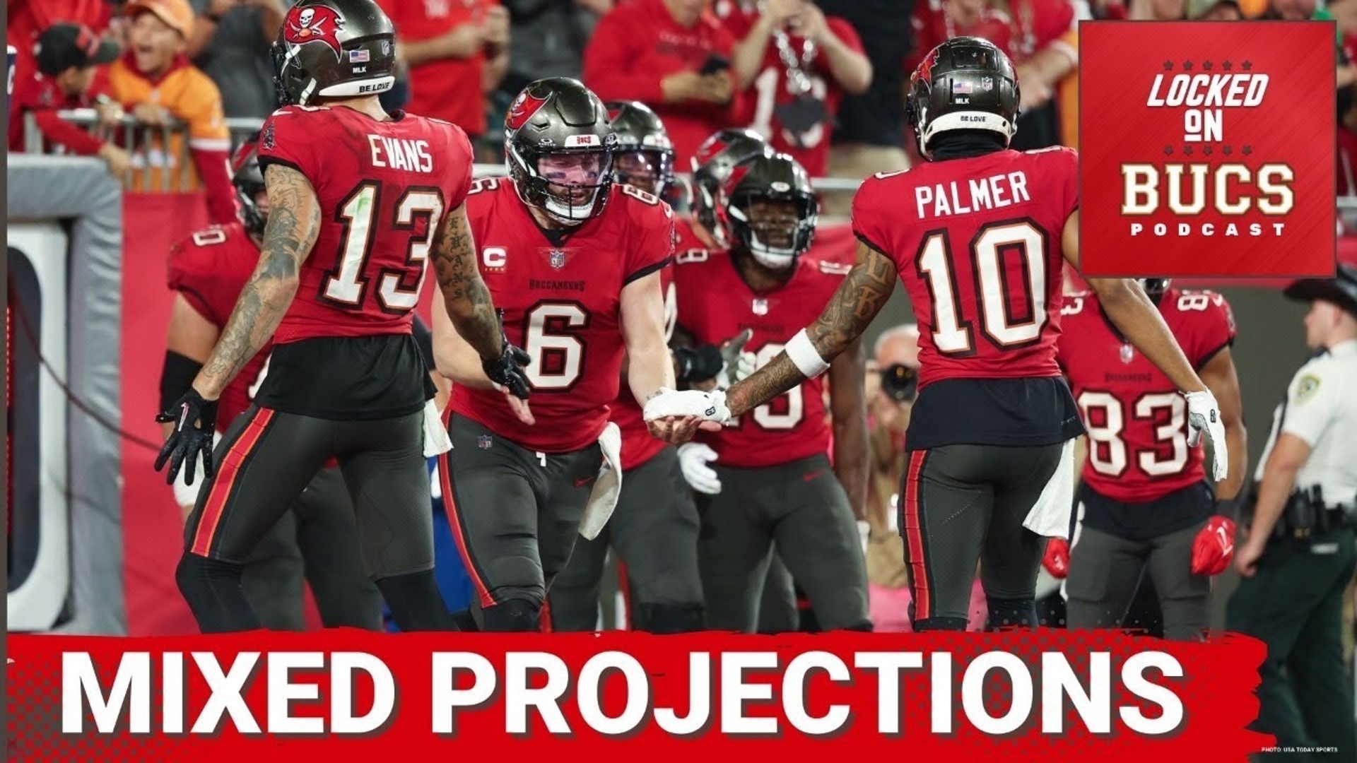 Tampa Bay Buccaneers projections for the 2024 season courtesy of ESPN fantasy football analyst Mike Clay breaks down the offense and defense with a fantasy spin.
