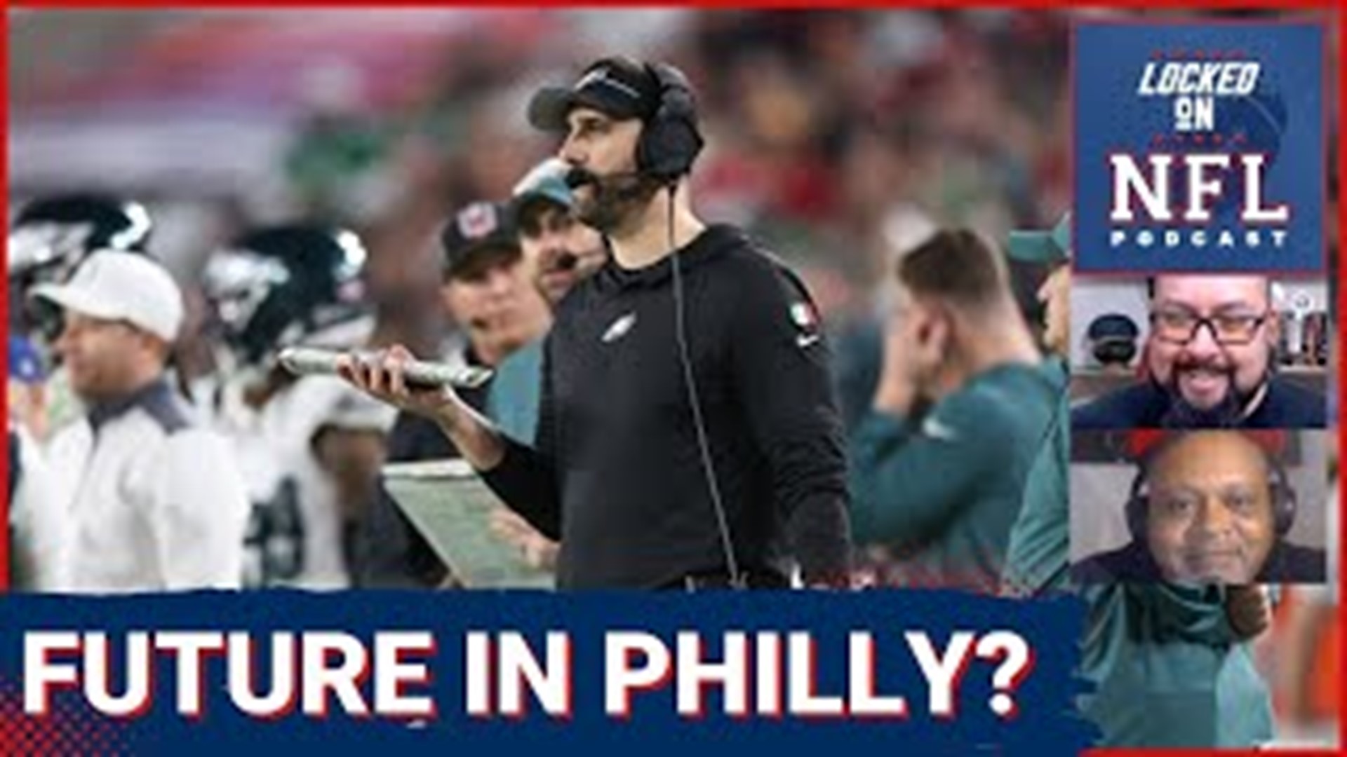 Philadelphia Eagles coach Nick Sirianni's future is in question while the Atlanta Falcons are on the verge of hiring Bill Belichick and Mike McCarthy is staying.