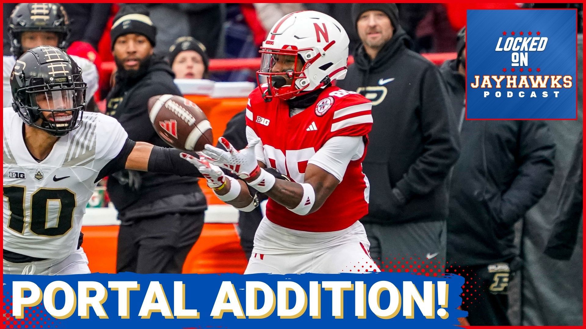 Kansas Jayhawks Football lands Nebraska Cornhuskers transfer wide receiver Jaidyn Doss over rival Kansas State Wildcats.