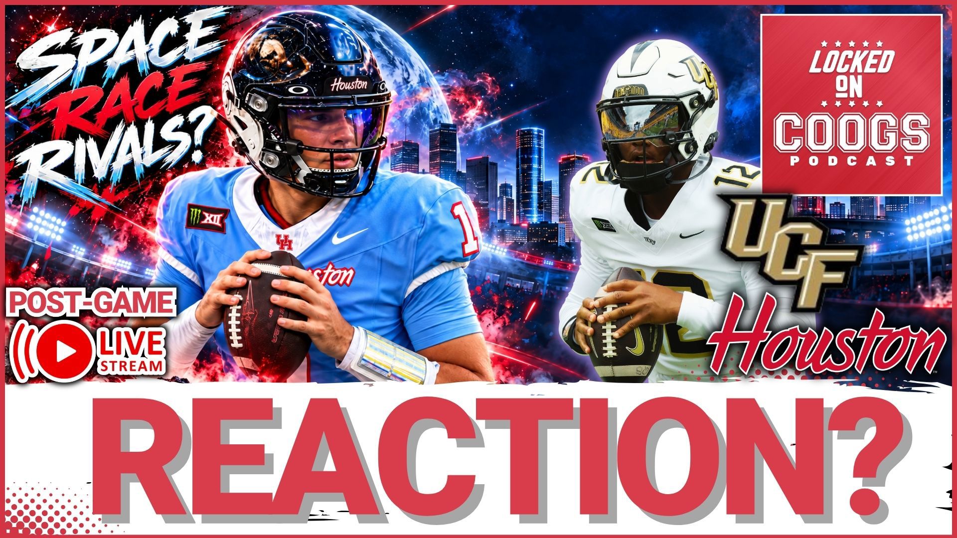 SPACE RACE SHOWDOWN: #20 Houston Cougars, Weigman vs UCF Knights LIVE ...