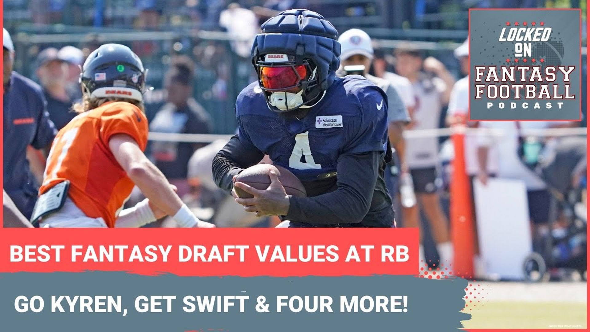 Vinnie Iyer and Michelle Magdziuk hand out their gold, silver and bronze medals for their three favorite running back fantasy football draft values