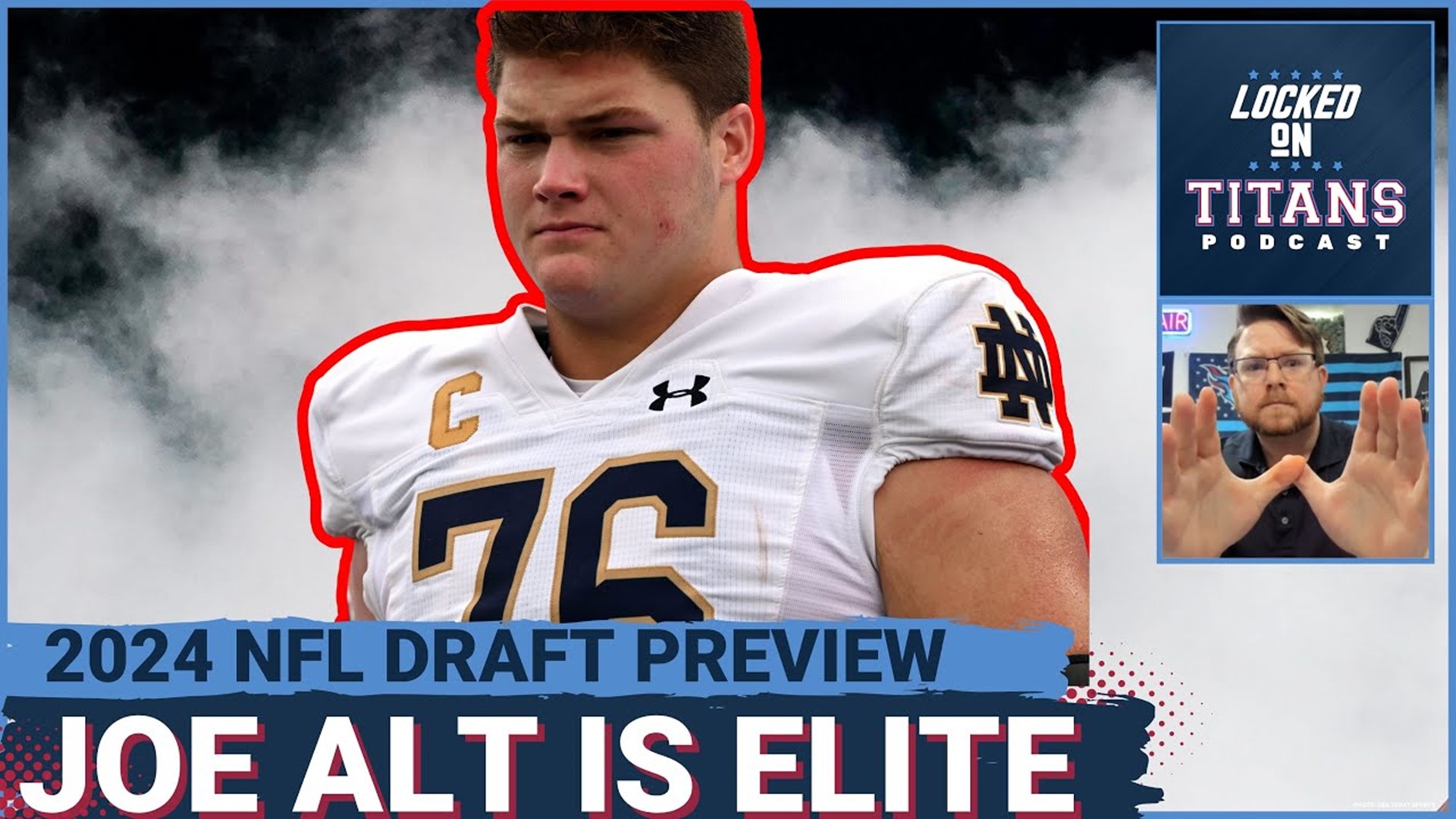 The Tennessee Titans must address offensive tackle multiple times in this year's NFL Draft and at the top of the list should be Joe Alt who is an elite tackle