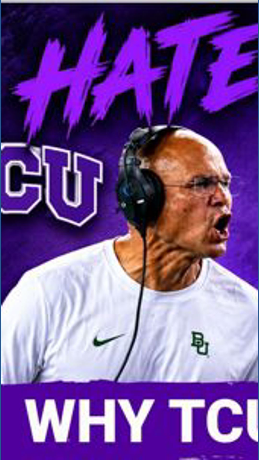 Frog Climate Changes HATE WEEK: TCU Football Will Beat Baylor With a MASSIVE Game By Kari ...