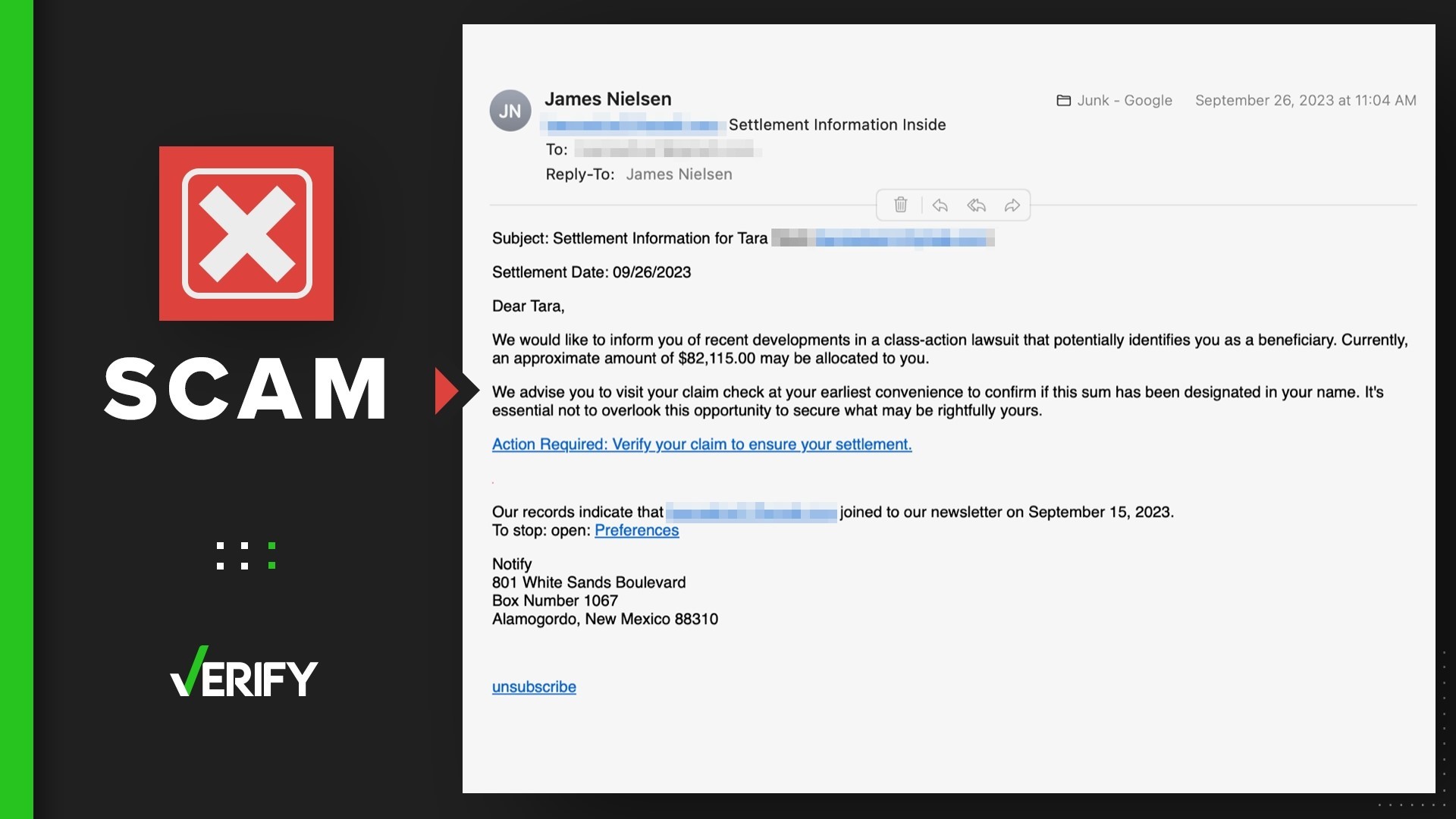 While you might receive legitimate emails about class action lawsuit settlements, some are scams. Here’s how to spot the difference.