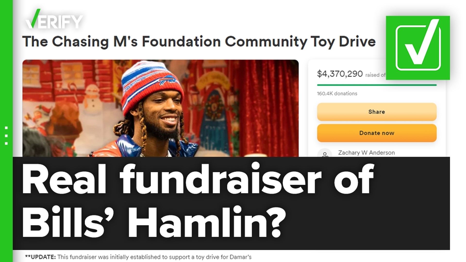 Damar Hamlin's foundation encourages donations be sent to UC