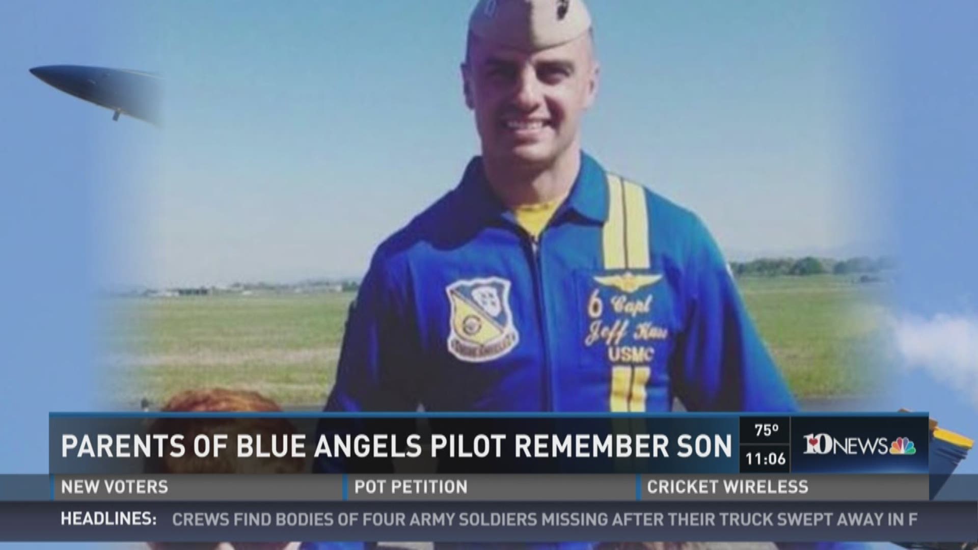 June 3, 2016 at 11 p.m. The parents of Marine Capt. Jeff Kuss remember their son after his tragic death ahead of an air show performance in Middle Tennessee.