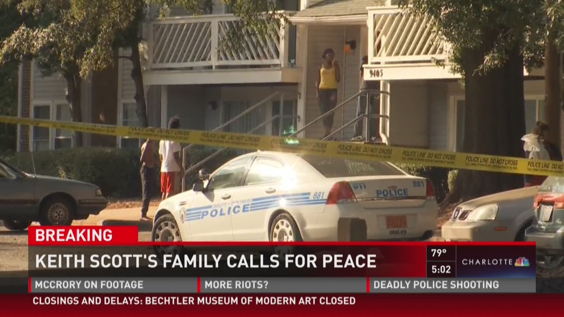 Keith Scott's family has called for peace as they continue to grieve his death. The family will be watching the police dashcam video of the shooting. They have not released a statement at this time.