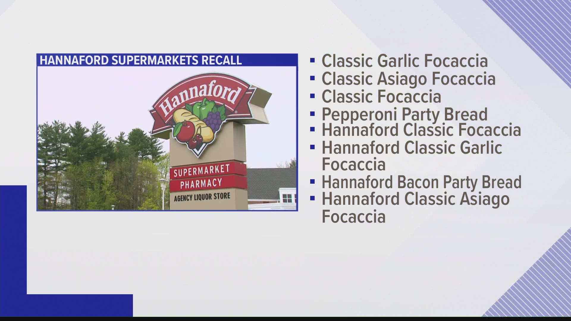 Due to a potential salmonella outbreak in a McCormick Italian seasoning supply, Hannaford has had to reduce production of its of its focaccia bread.