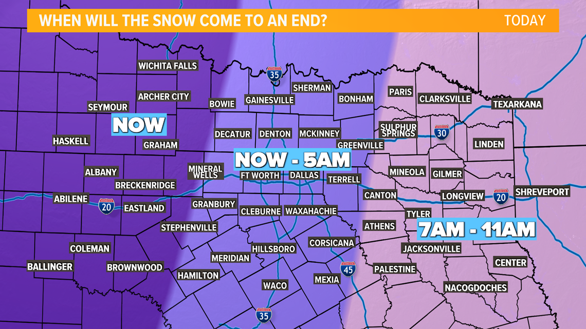 Winter Storm Warning Across Texas Snow And Extreme Cold Continues Abc10 Com