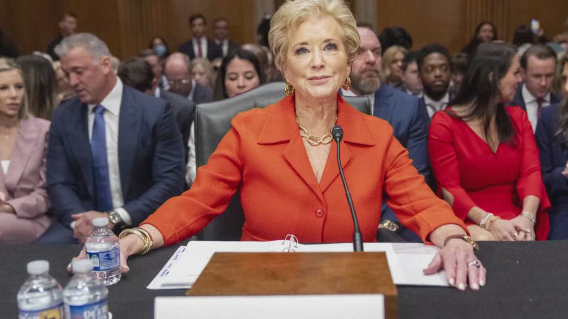 McMahon told senators she believes it would take an act of Congress to abolish the Education Department.