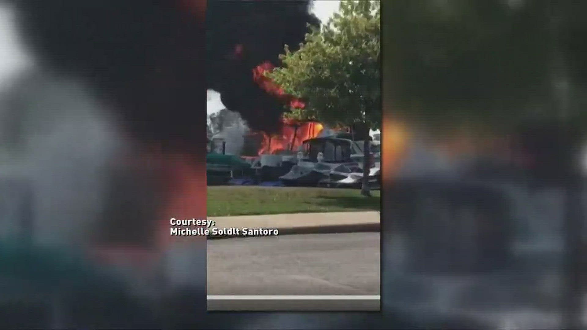 At least 2 boats catch fire in marina near Cedar Point