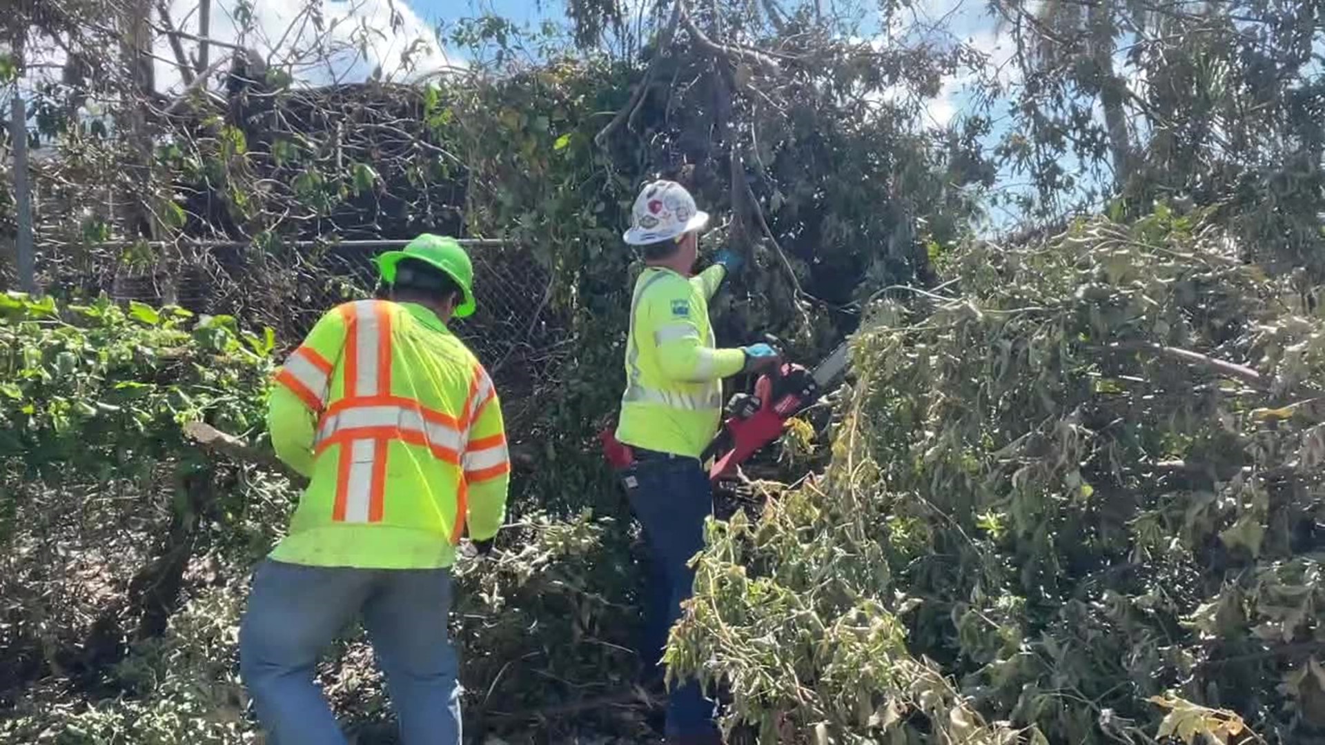 For power crews, conditions and being away from home can be tough. But helping others and taking care of loved ones serves as motivation to keep going.