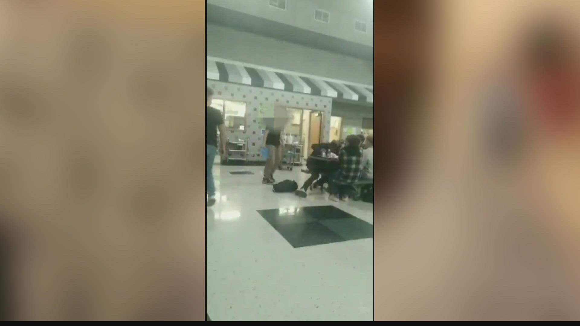 A student in Clinton County has been charged with delinquent acts after attacking another student with a lunch tray.