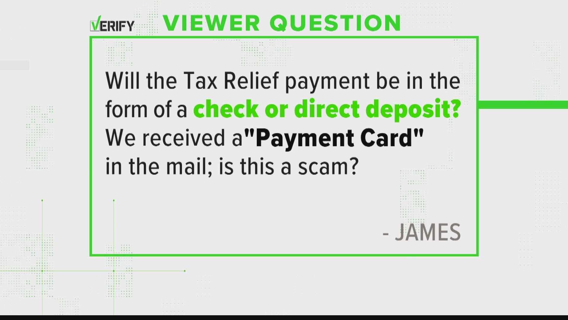 The WTHR Verify team answers questions about Tax Relief payments that arrive as a payment card.