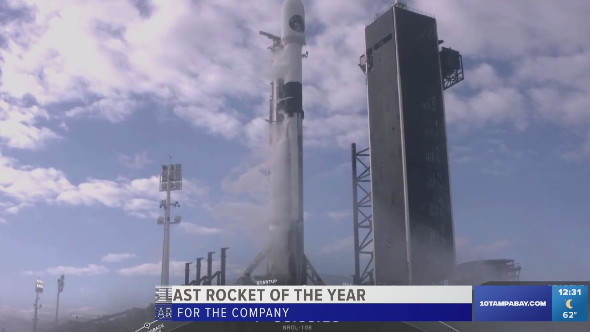 The Falcon 9 rocket carried a secret satellite to space from Kennedy Space Center in Florida.