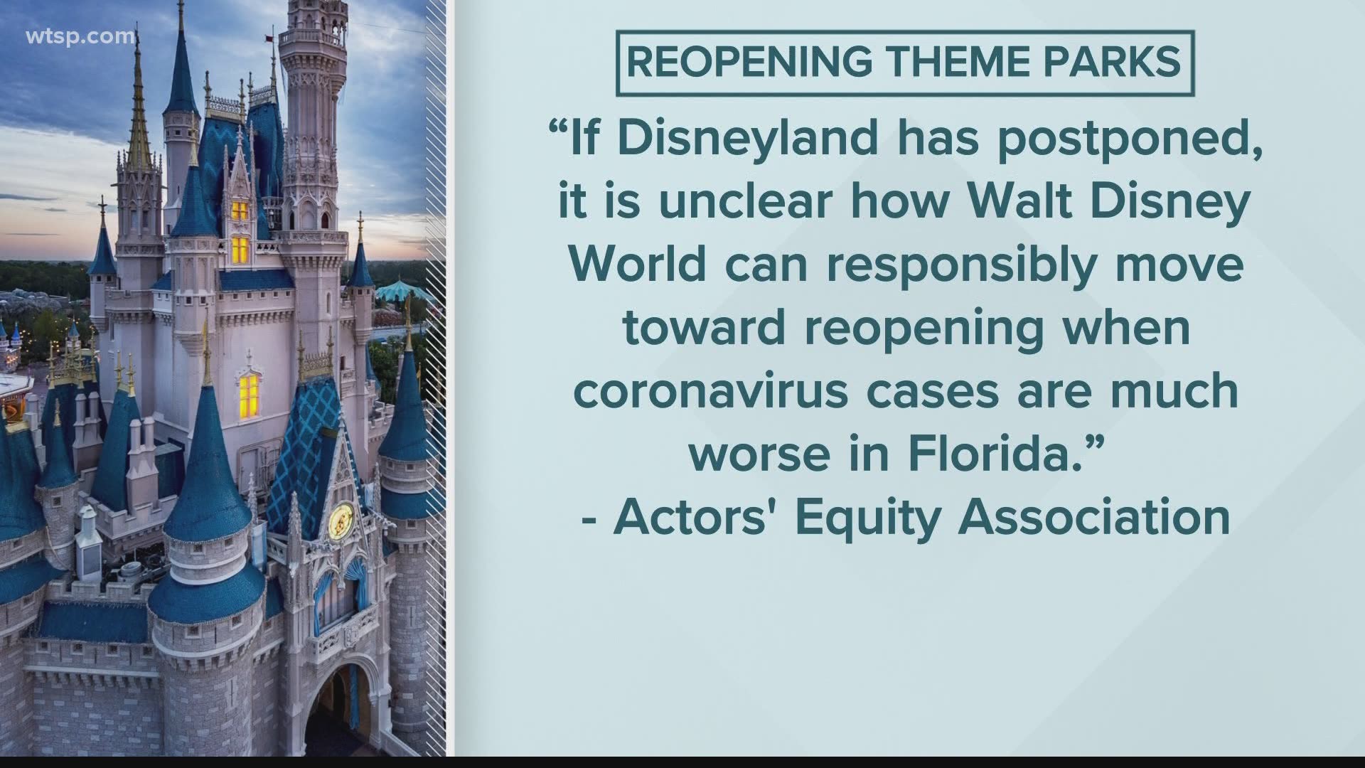 Disney World is still moving forward with reopening despite calls to delay the process and sister park Disneyland saying it's postponing its reopening in California.