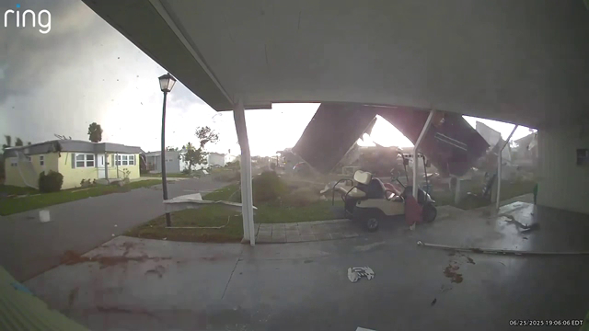 Stephanie Glenn told ABC News her mother, Deborah, was in the Largo, Florida, home when it was thrown into the air, but she is miraculously okay.